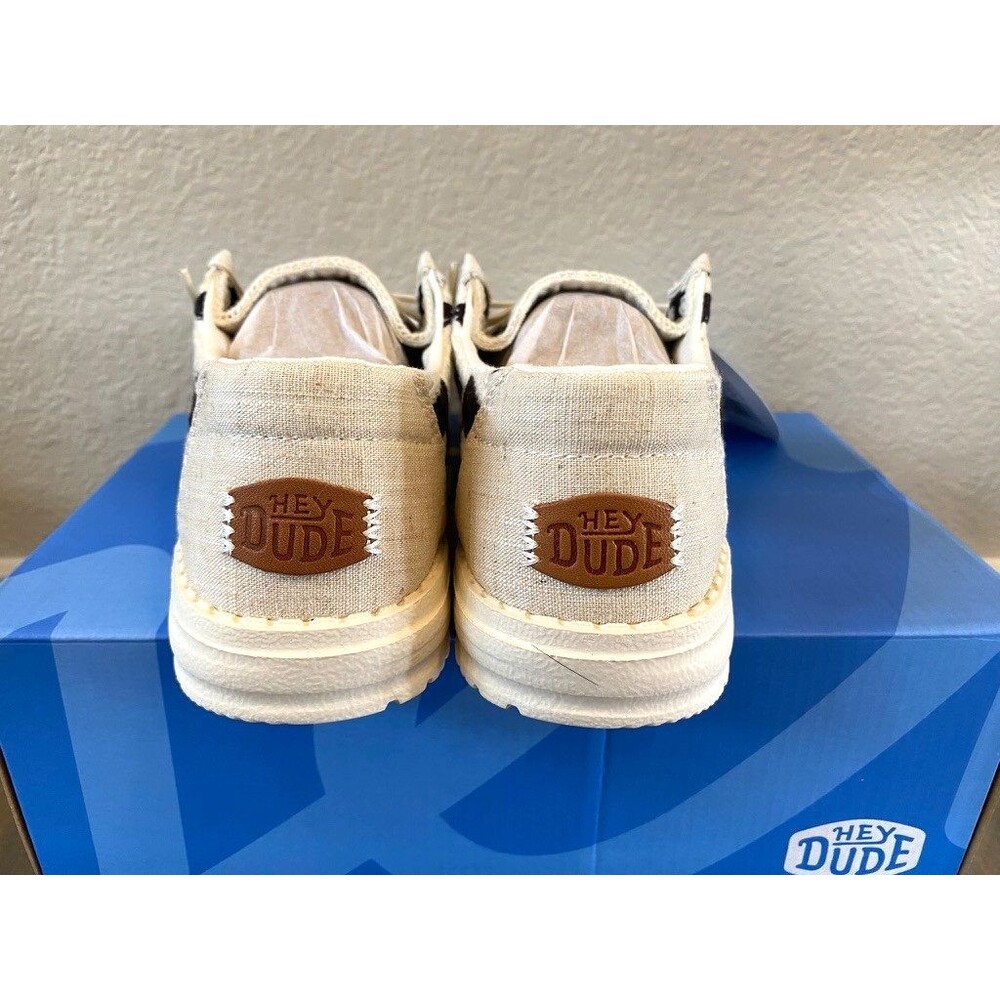Hey Dude Wendy Cottage Crochet Black White Slip On Shoes Sneakers - Women’s 7 - Picture 3 of 8